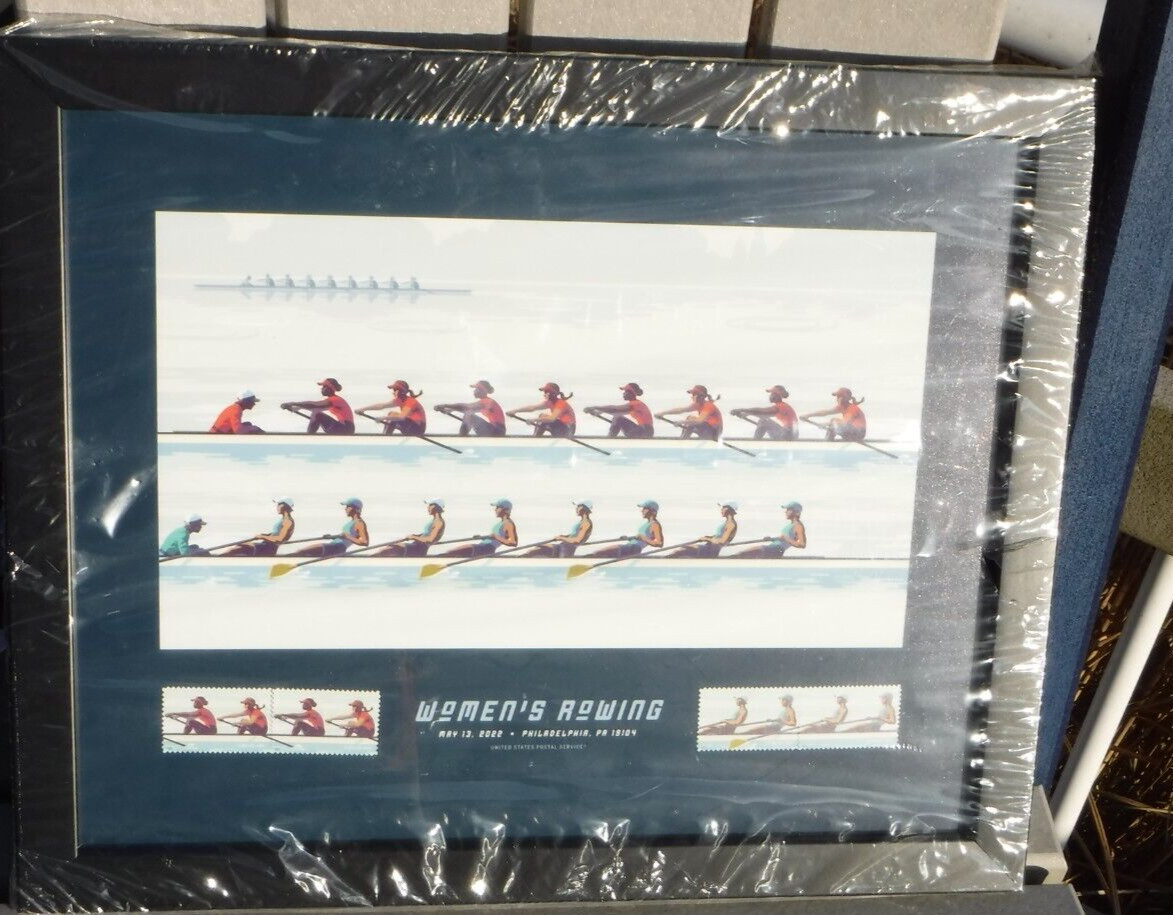 New USPS Women’s Rowing Framed Stamp & Art