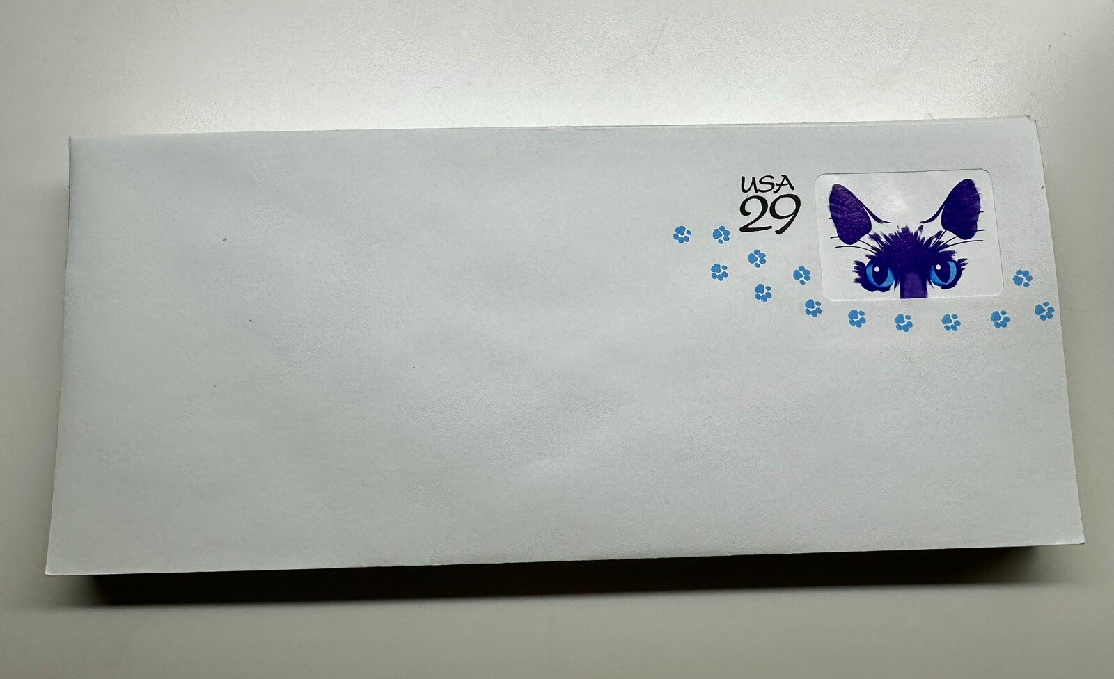 Peek A Boo Cat USA 29 Cent Stamped Envelope 1993 Postage
