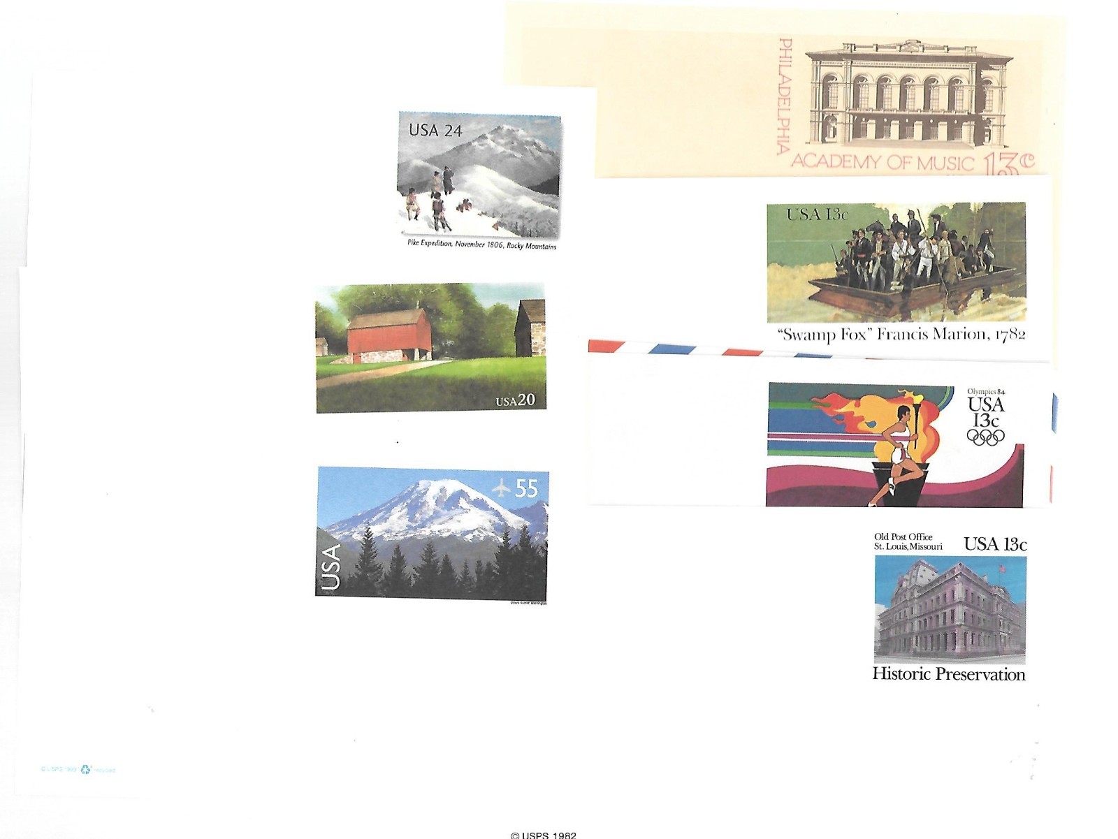 United States Twenty-Two (22) Postally Issued Postcards FV – $5.24