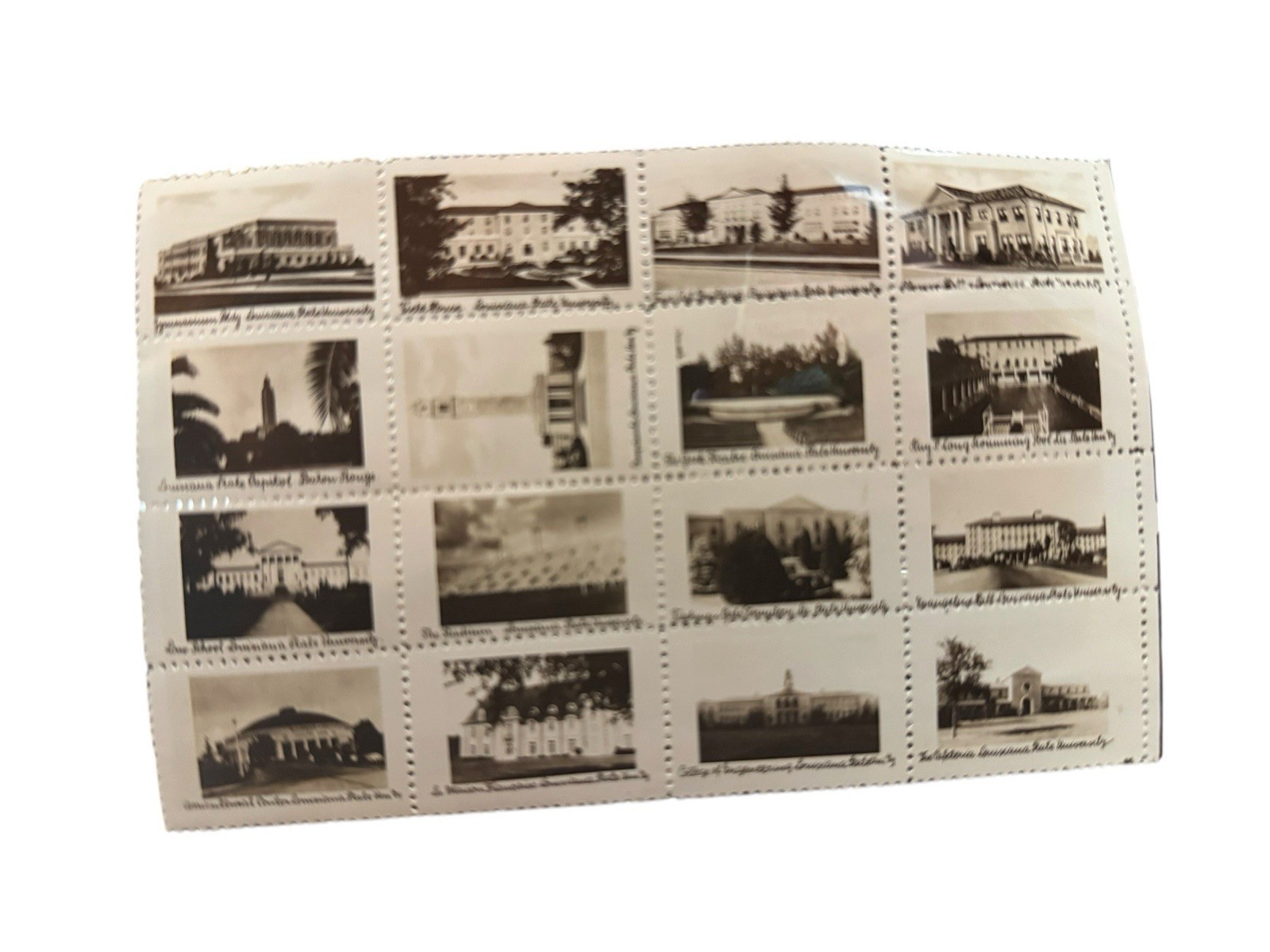 Vintage Real Photo Stamps of Louisiana State University LSU