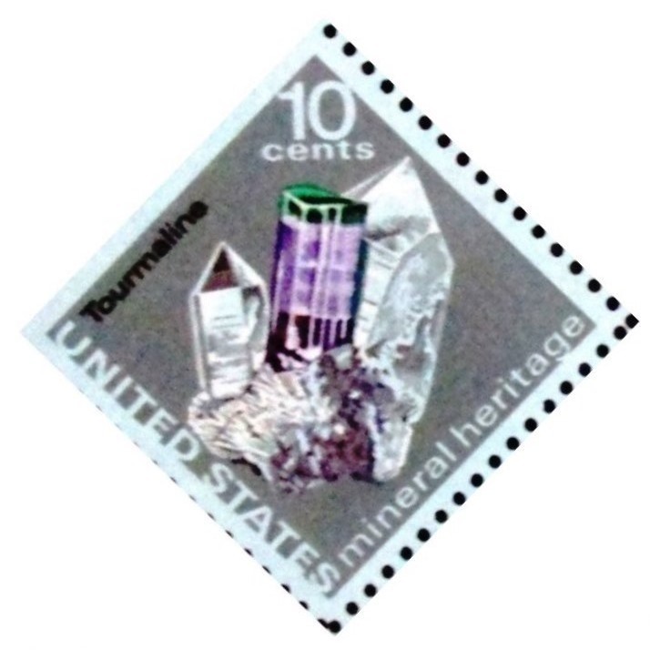 Tourmaline Gemstone Minerals Heritage 10 Cent US Postage Stamps Scotts 1539