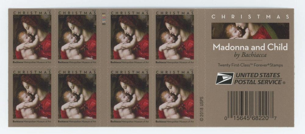 US SCOTT 5331 BOOKLET OF 20 MADONNA AND CHILD FOREVER STAMPS MNH