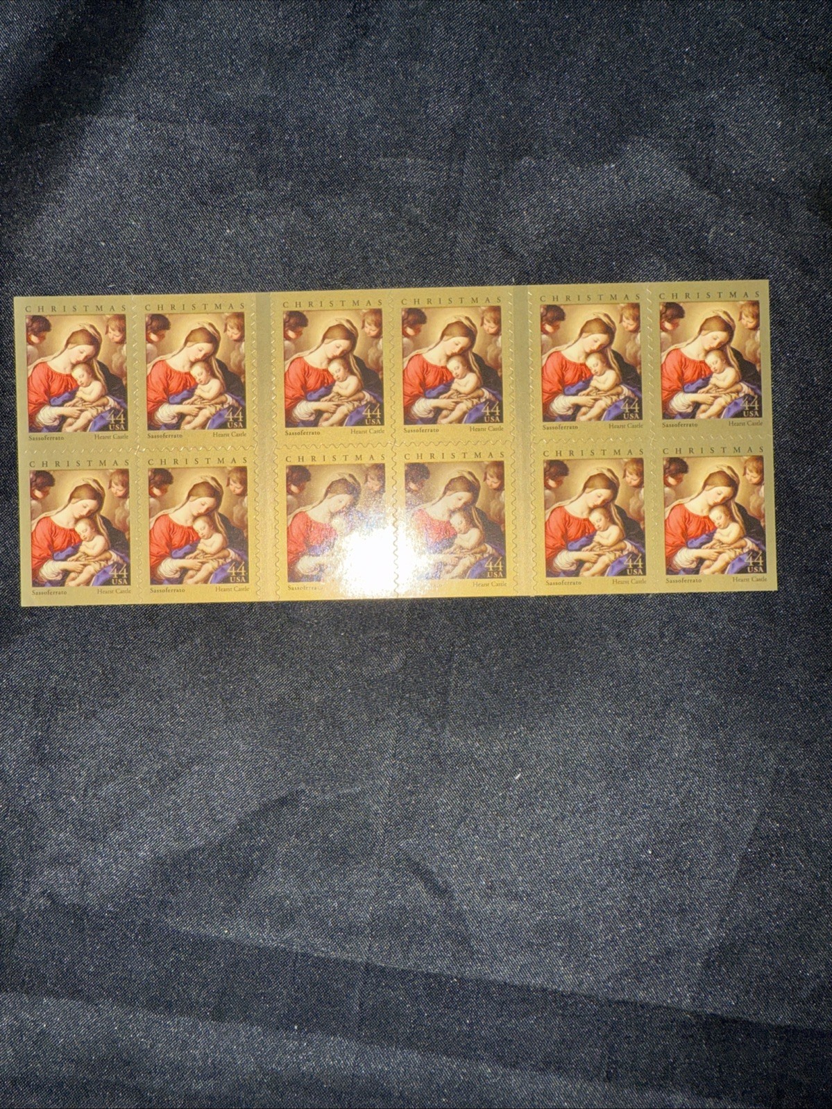 #4424a SASSOFERRATO HEARST CASTLE CHRISTMAS Pane of 20 44 Cent Stamps MNH 2008
