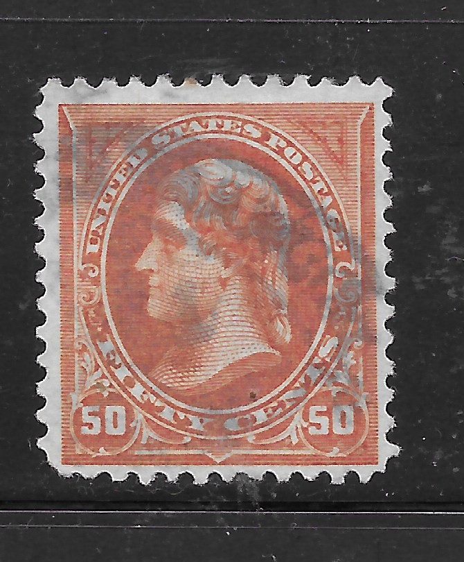 U S Postage Stamps – 50c Scott 260 Used – F/VF with hinge mark on back