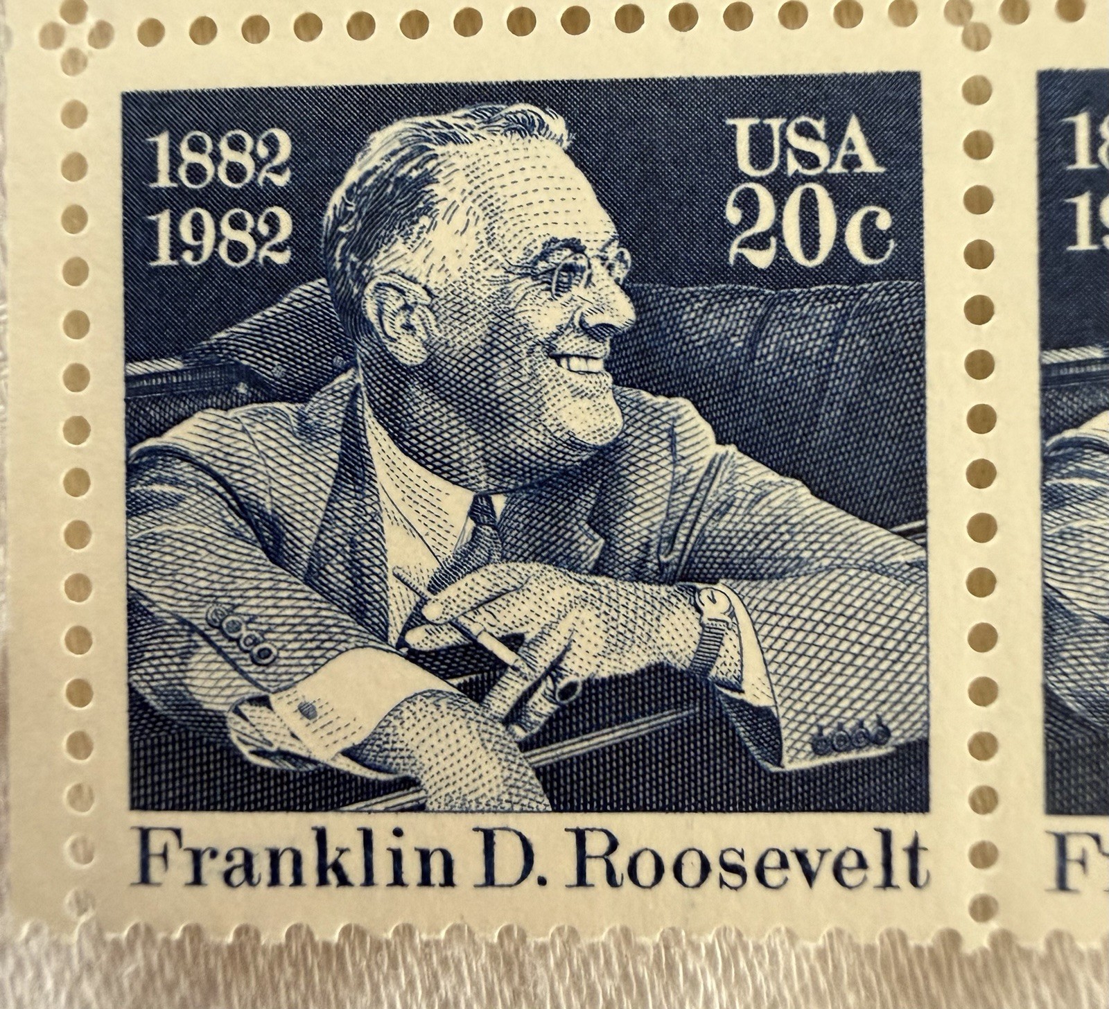 USPS Vintage Lot Of 4 President Franklin D. Roosevelt $.20 Stamps MNH