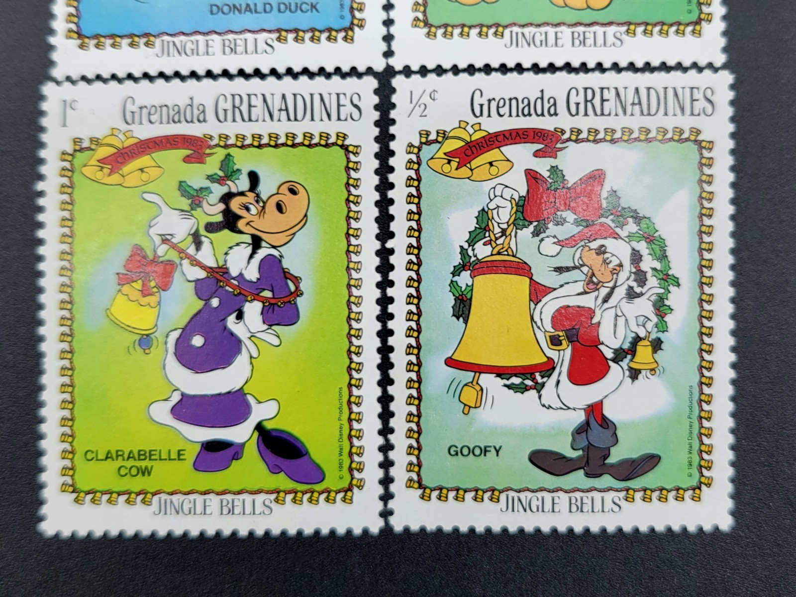 Disney Stamp Set Christmas Themed Grenada Grenadines 1983 Jingle Bells MNG