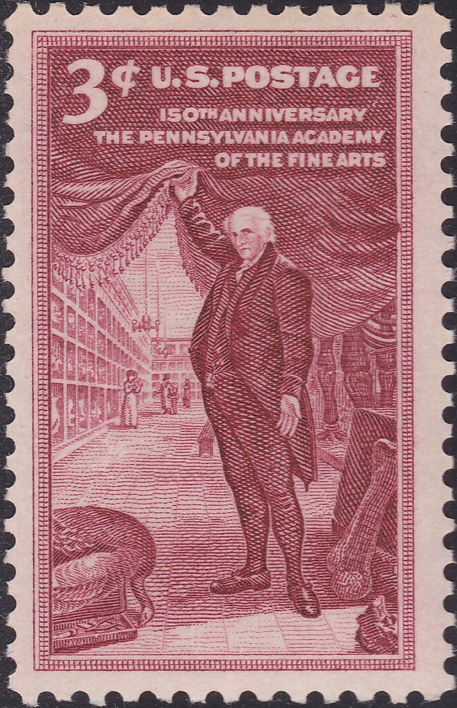 USA 1955 – 150th Anniversary, The Pennsylvania Academy of the Fine Arts 🤩 #1064