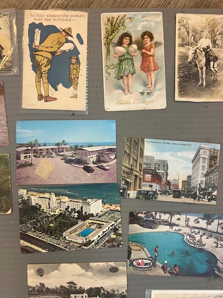 Lot of 17 postcards misc ages early 1900’s Stamps lincoln washington (B2024B)