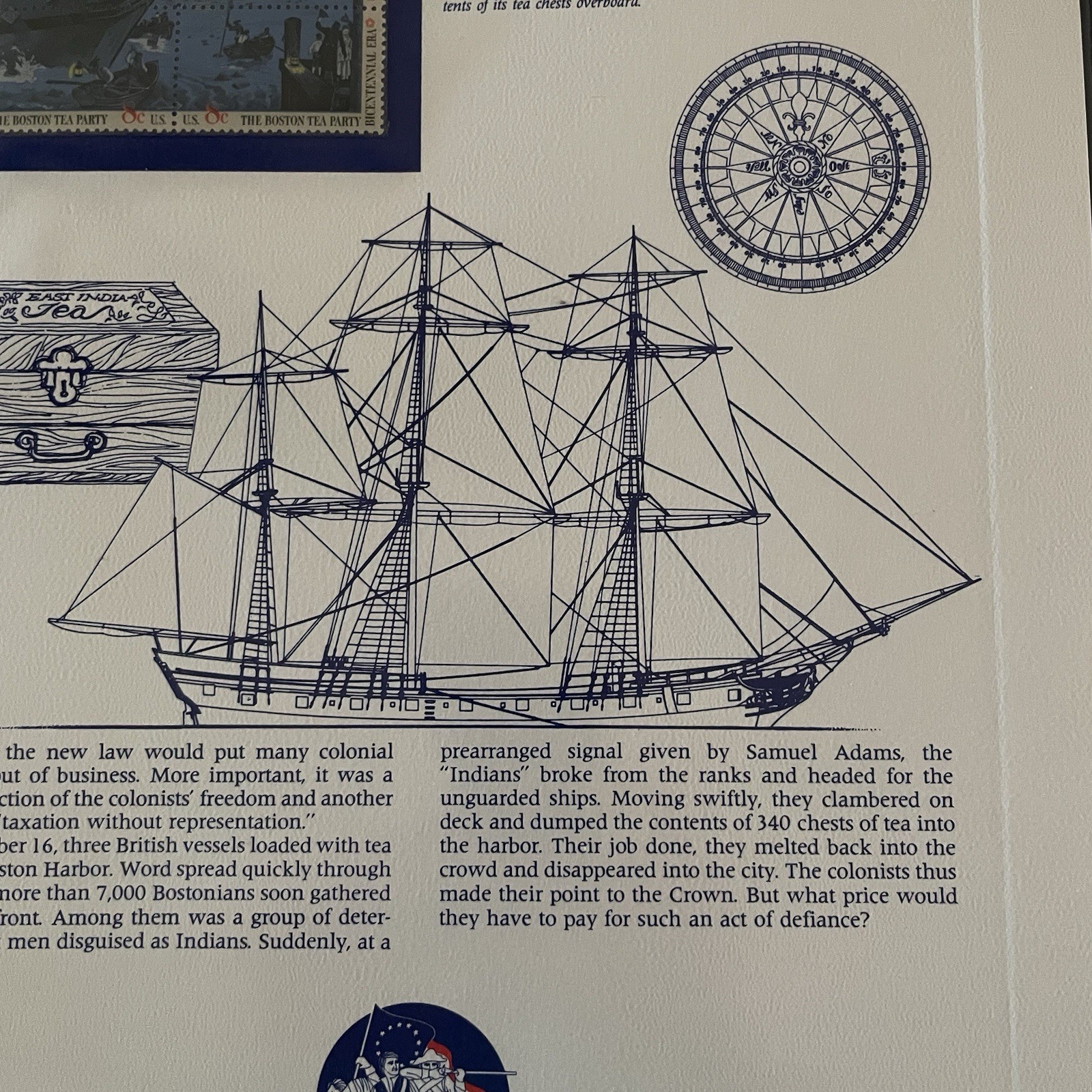 USA Stamp Series Panel The Boston Tea Party Postal Commemorative Society Pg 4