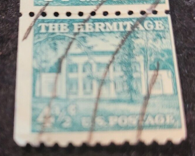 # 1059 – 1959 Liberty Series Coil Stamps – 4 1/2¢ The Hermitage Used 1 Stamp