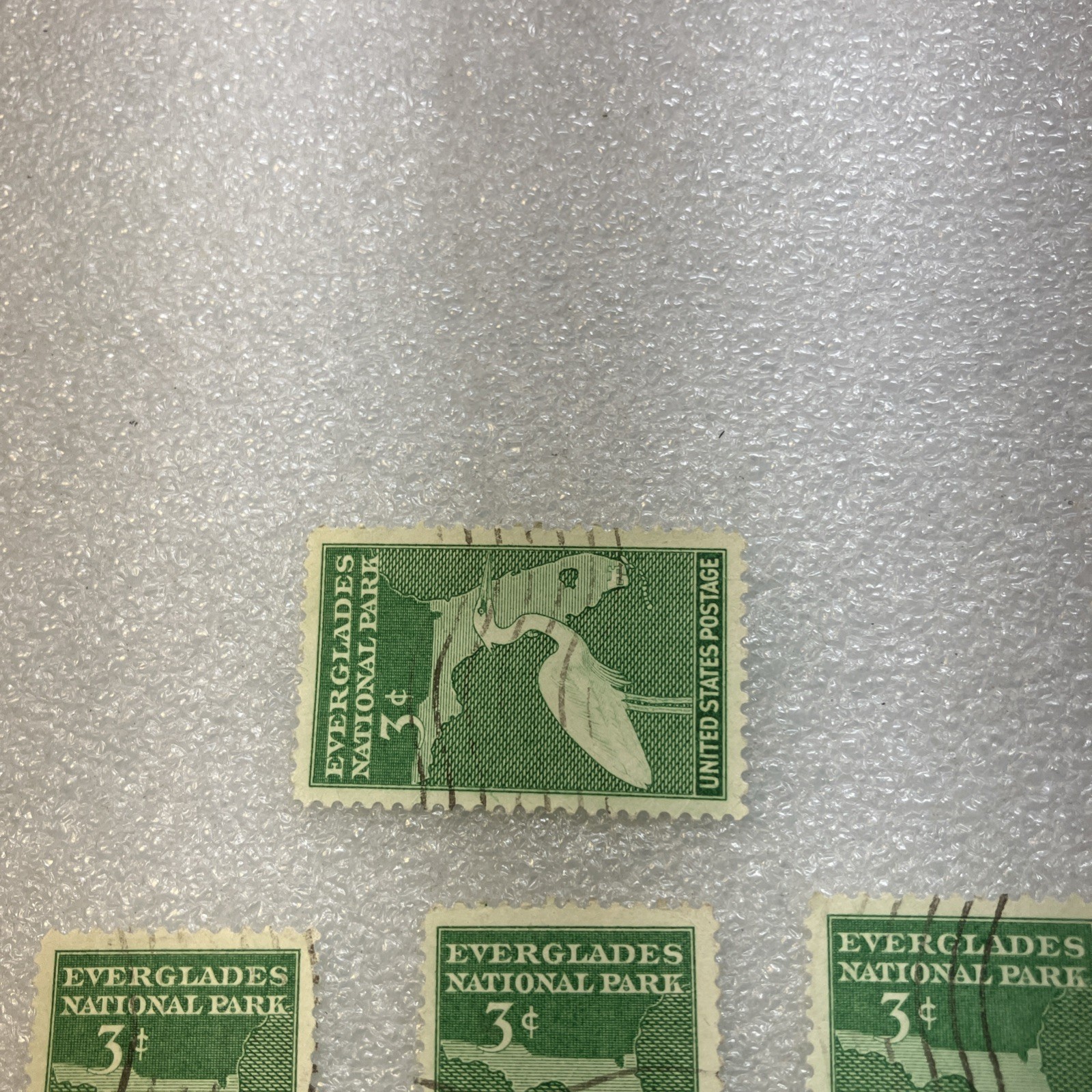 7 USED/Cancelled Sc. # 952 – 1947 3c Everglades National Park US Stamps. $1 Ship