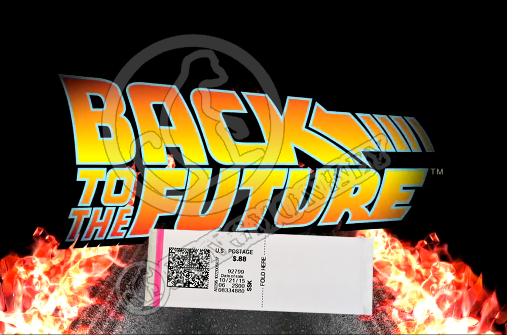 BACK TO THE FUTURE – October 21st, 2015 Postage Stamp – $0.88 – 88 MPH