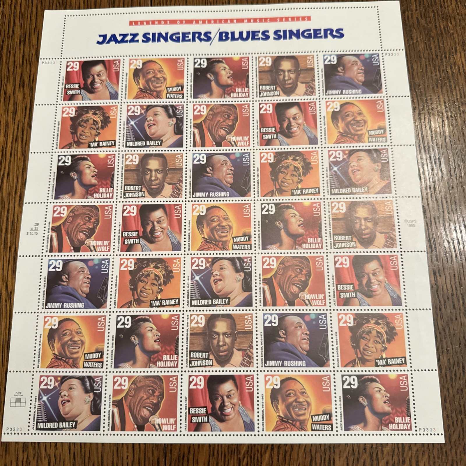 Set of 10 Full Sheets: LEGENDS OF AMERICAN MUSIC SERIES, US Postage Stamps, USA