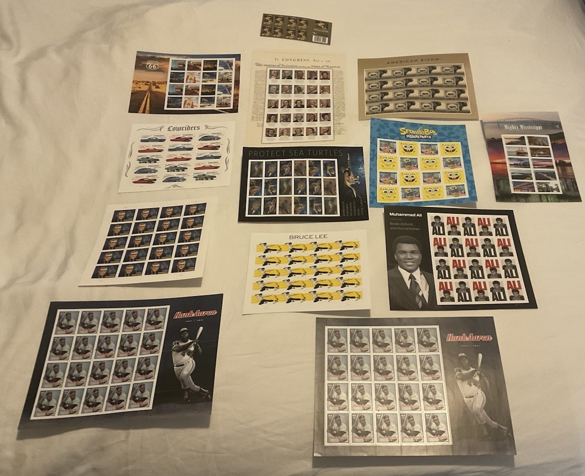 U.S. 13 Panes (236 Total Stamps) including Forever stamps – FACE value $184.08