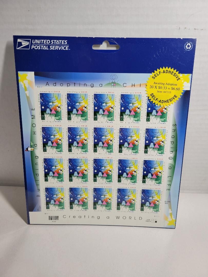 USPS Awaiting Adoption 33 Cent Factory Sealed