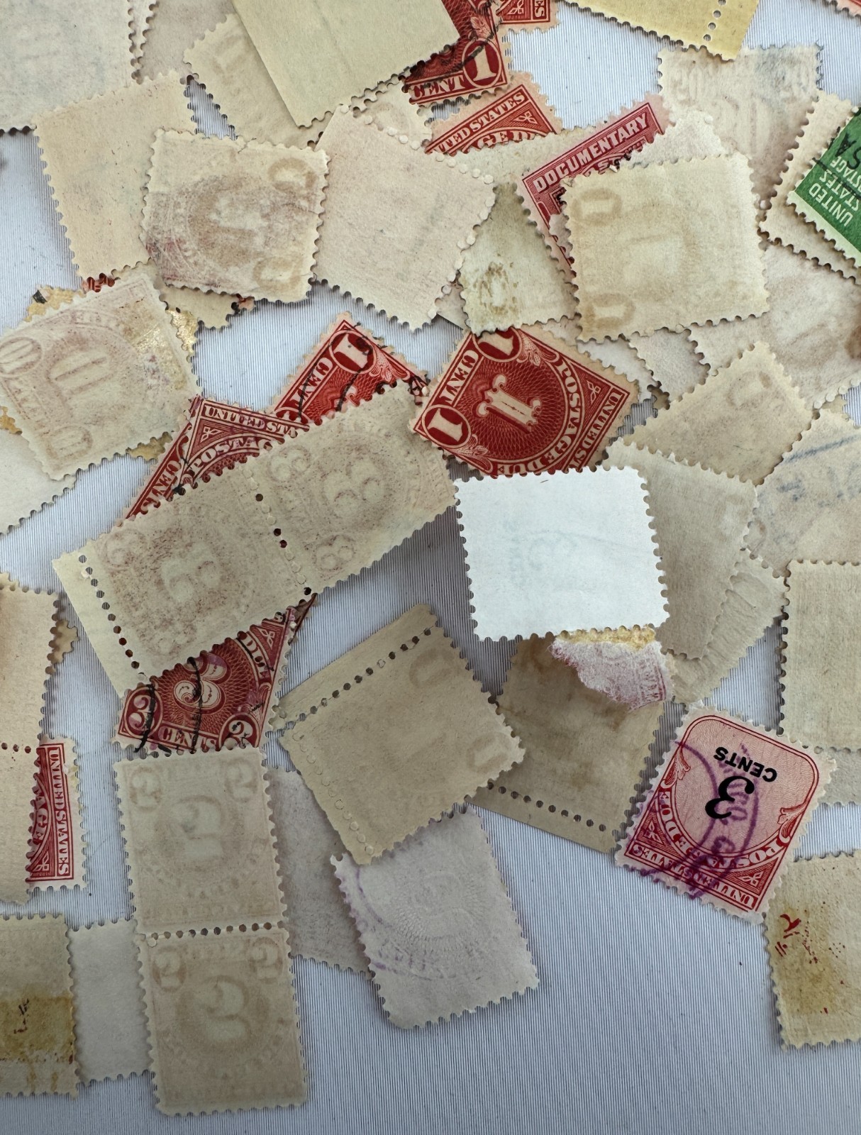 Vintage US Postage Due and Revenue Stamp Mixture 1910s through 1950s