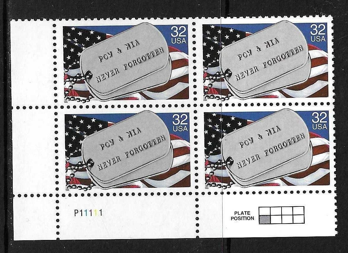 USA SC # 2966 POW & MIA BLK4 . MNH