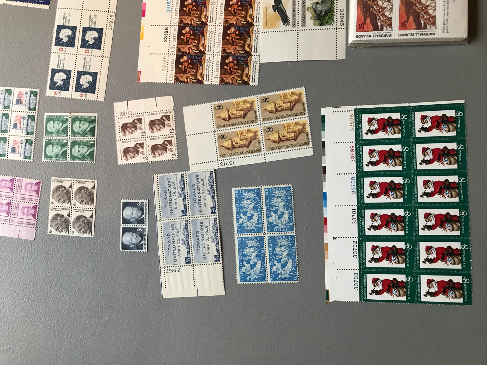 Unused Postage Stamp Blocks Mint Sheets Collection Lot U.S. + Marshall Islands