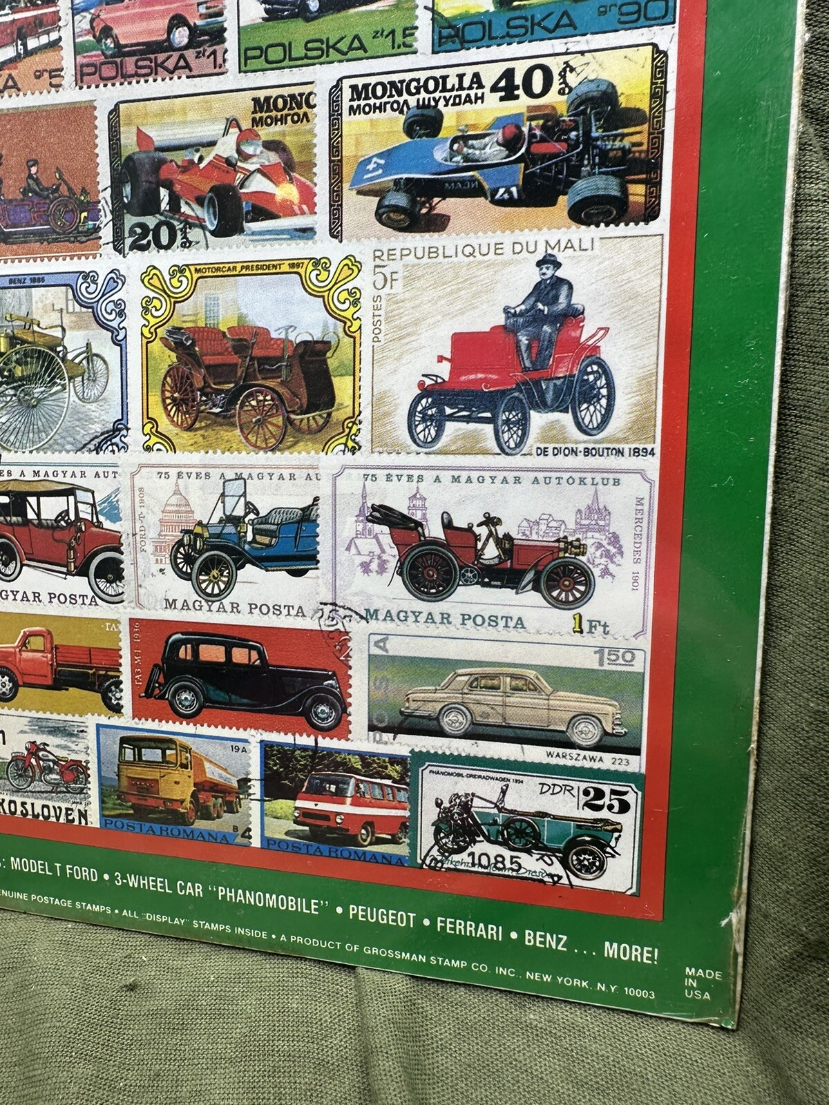 LOT OF 50 AUTOMOBILE STAMPS – CARS FERRARI BENZ PEUGEOT PHANOMOBILE etc