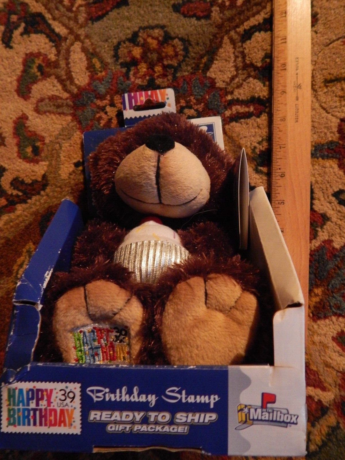 USPS ~ 39c Happy Birthday Stamp ~ Plush Bear & Cupcake ~ 2012 Ltd Promo