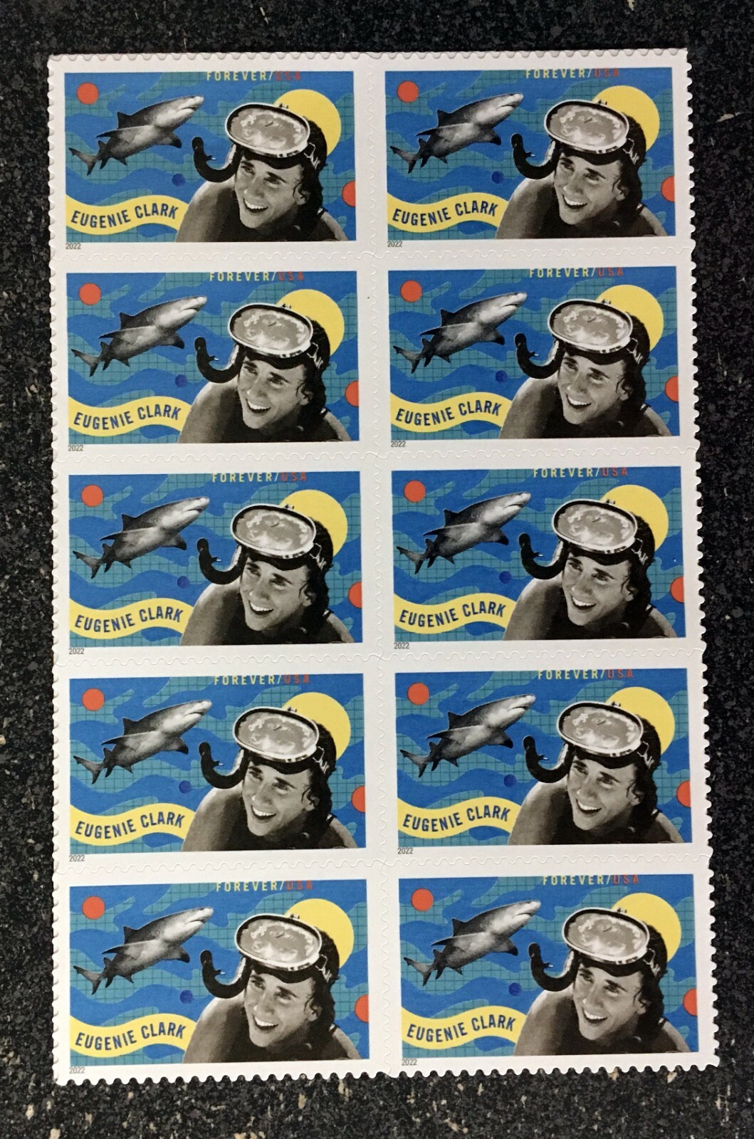 2022USA #5693 Forever Eugenie Clark – Block of 10 mint postage