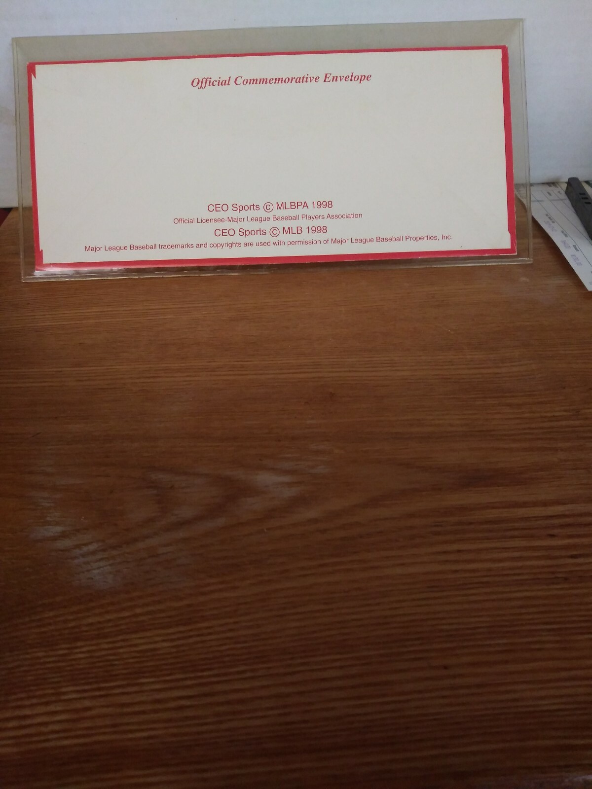 CEO SPORTS 1998 MARK MCGWIRE 70th HOME RUN COMMEMORATIVE ENVELOPE (VERY NICE)