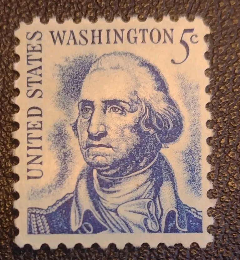 U. S. WASHINGTON 5 cent Blue STAMP 1966
