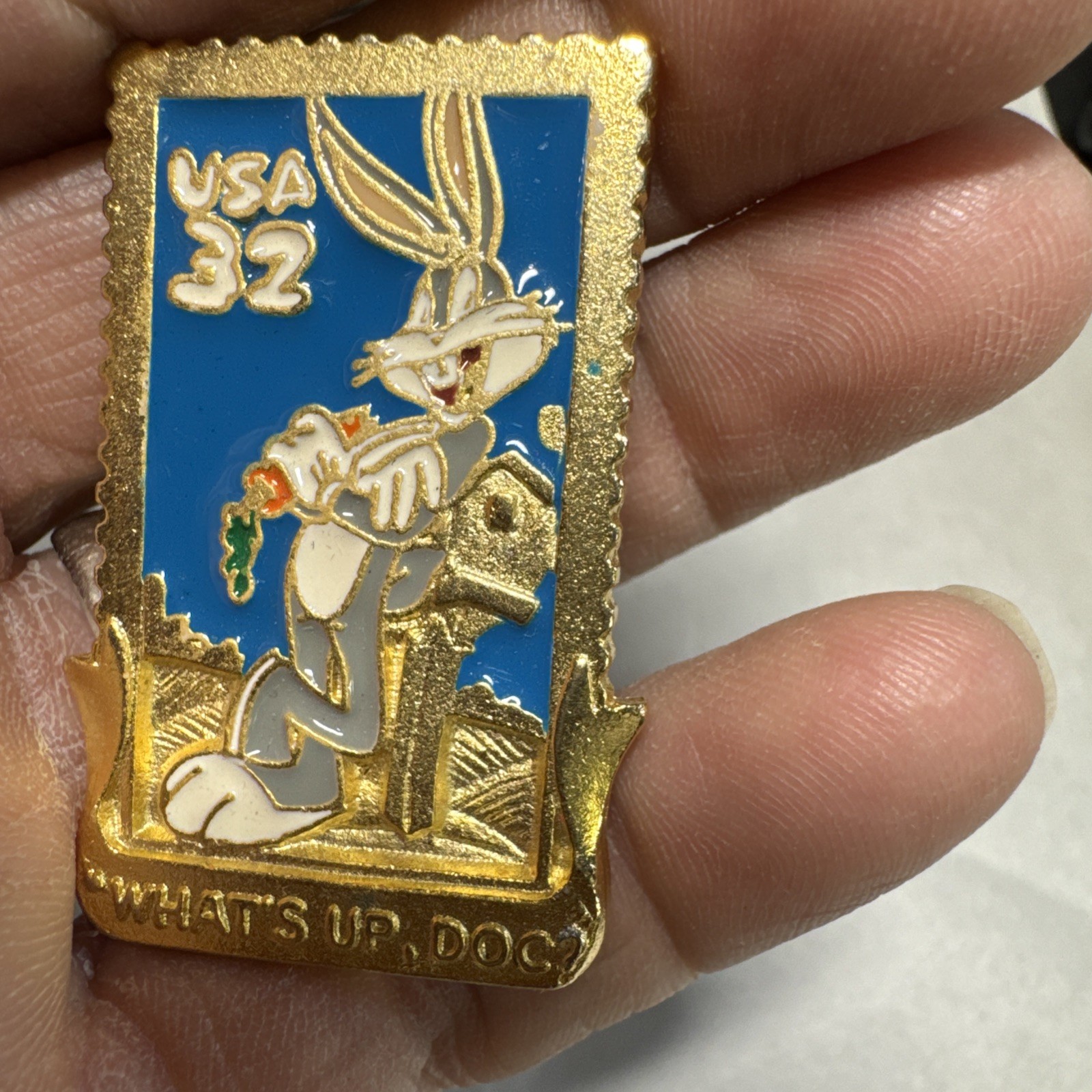 1997 USA made Bugs Bunny stamp type retro pins Looney Tunes Stamp Collection