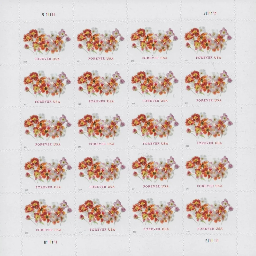 Tulips 2022 USPS First-Class Mail Forever Postage Stamps – Sheet of 20