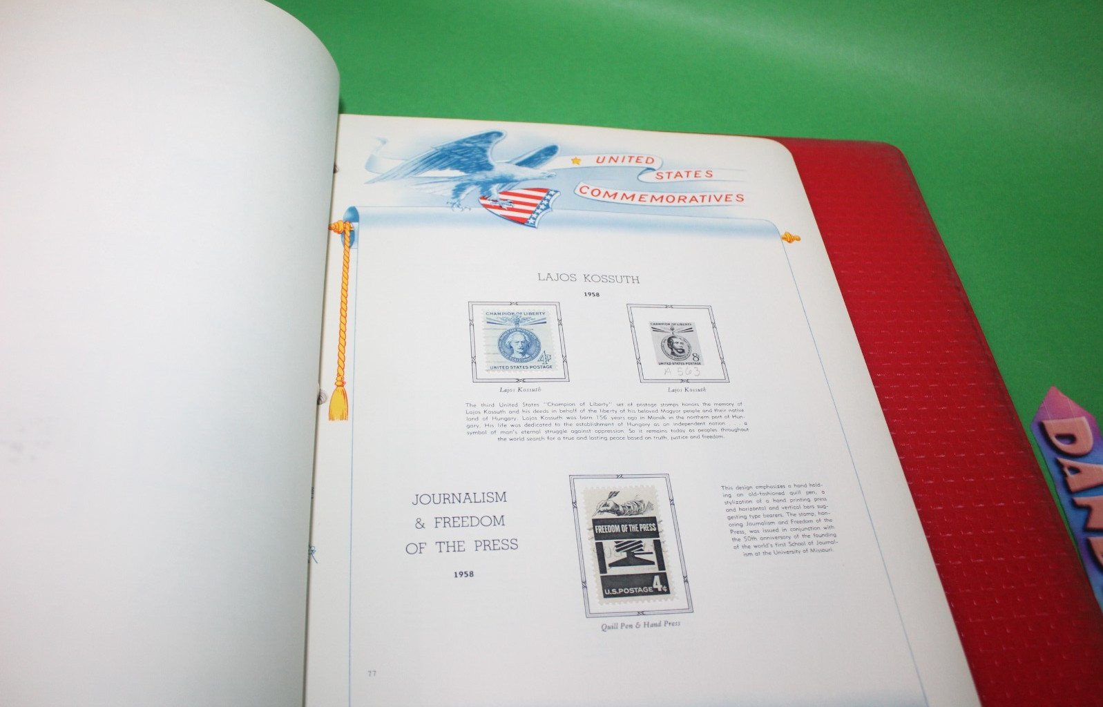 White Ace Historical Album Commemorative Stamps 1961 The Washington Press 60+ Pg