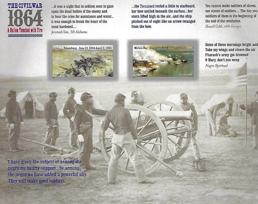 US SCOTT 4910 – 4911a SHEET OF 12 THE CIVIL WAR 1864 FOREVER STAMPS MNH