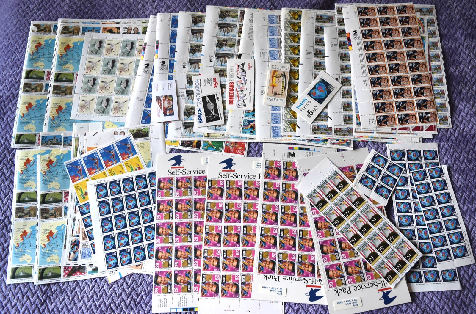 US Mint Never Hinged with Original Gum Stamp Collection FV $4417 22-45 Cents
