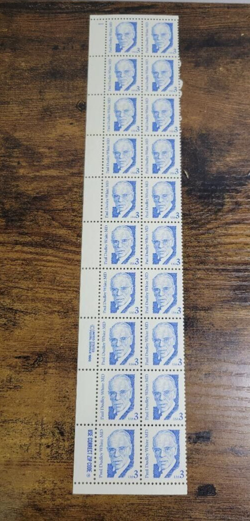 USPS Paul Dudley White MD American Physician and Cardiologist 3 Cent Stamps