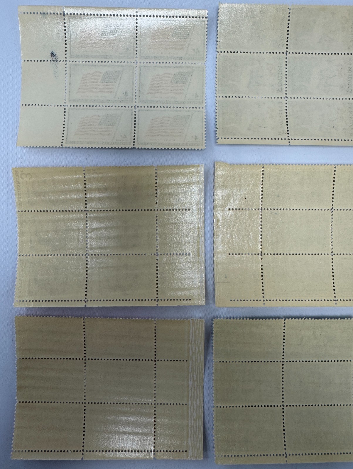 Vintage stamps US Plate Blocks 1958-1959 MNH Commemorative and Definitive Stamps