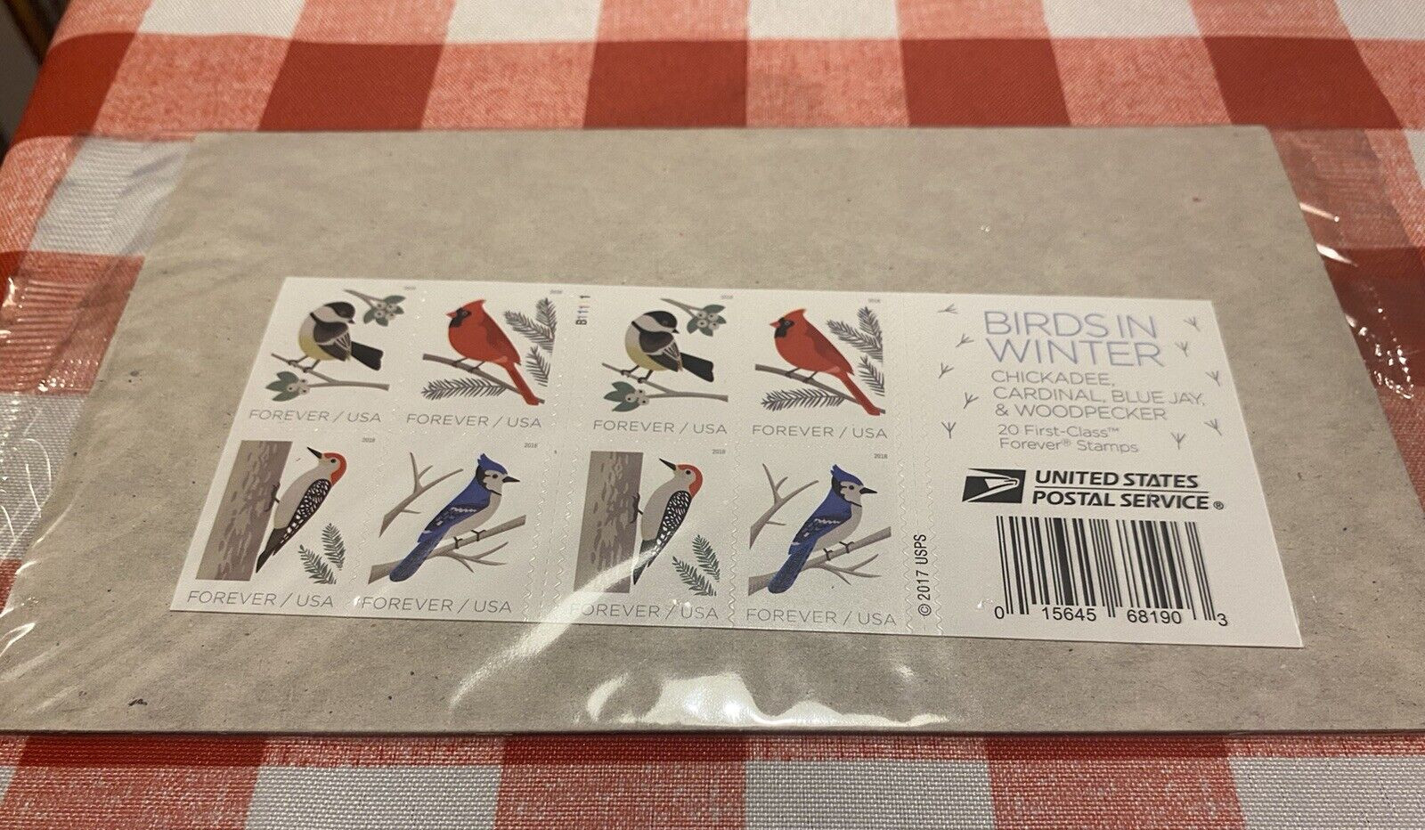 20 Birds In Winter Forever Stamps ~ In Original Sealed Plastic from USPS in 2018
