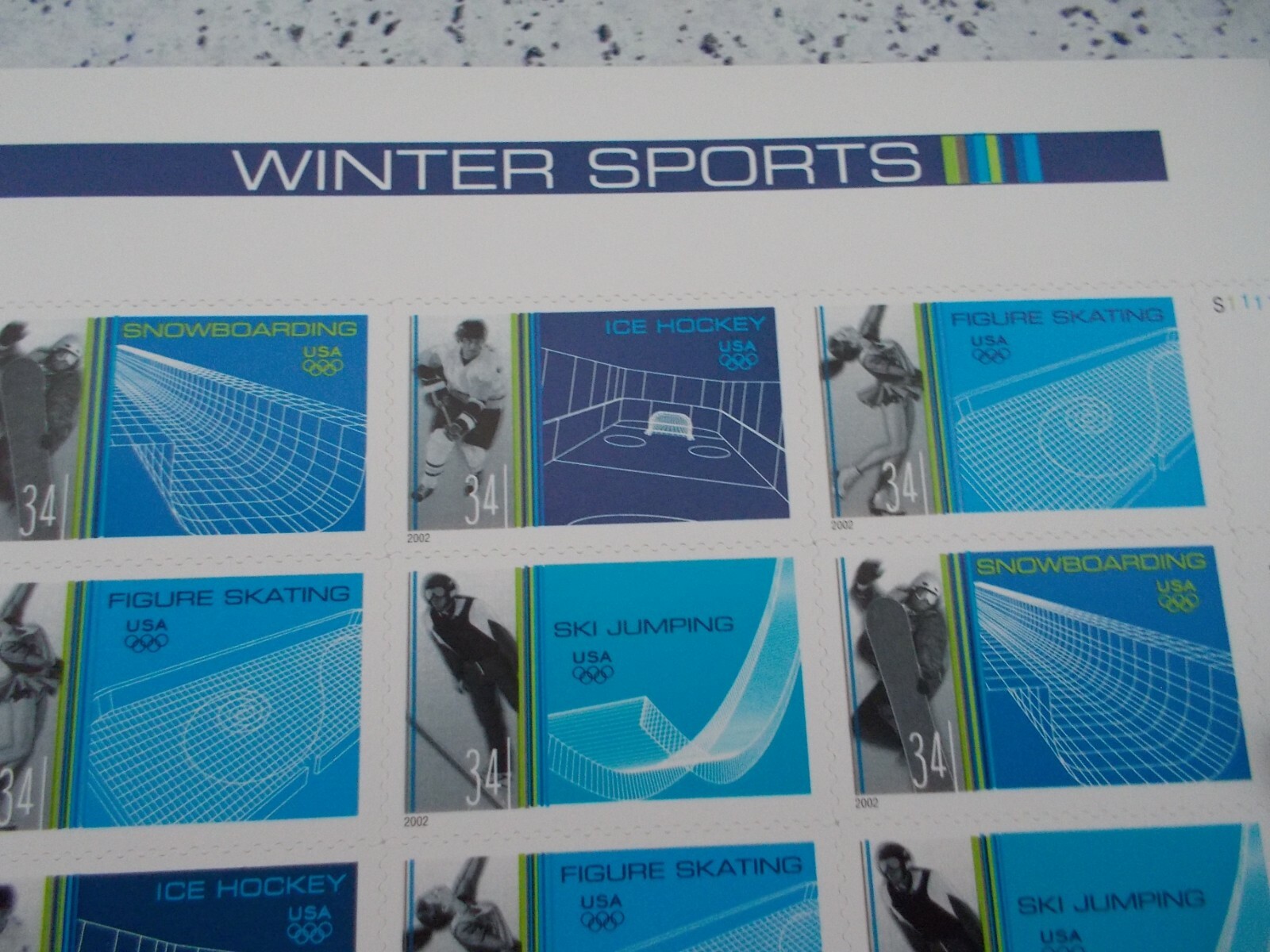 #3552-55 OLYMPIC WINTER SPORTS 20 34 CENT STAMPS 2001/2002 MNH Free Shipping