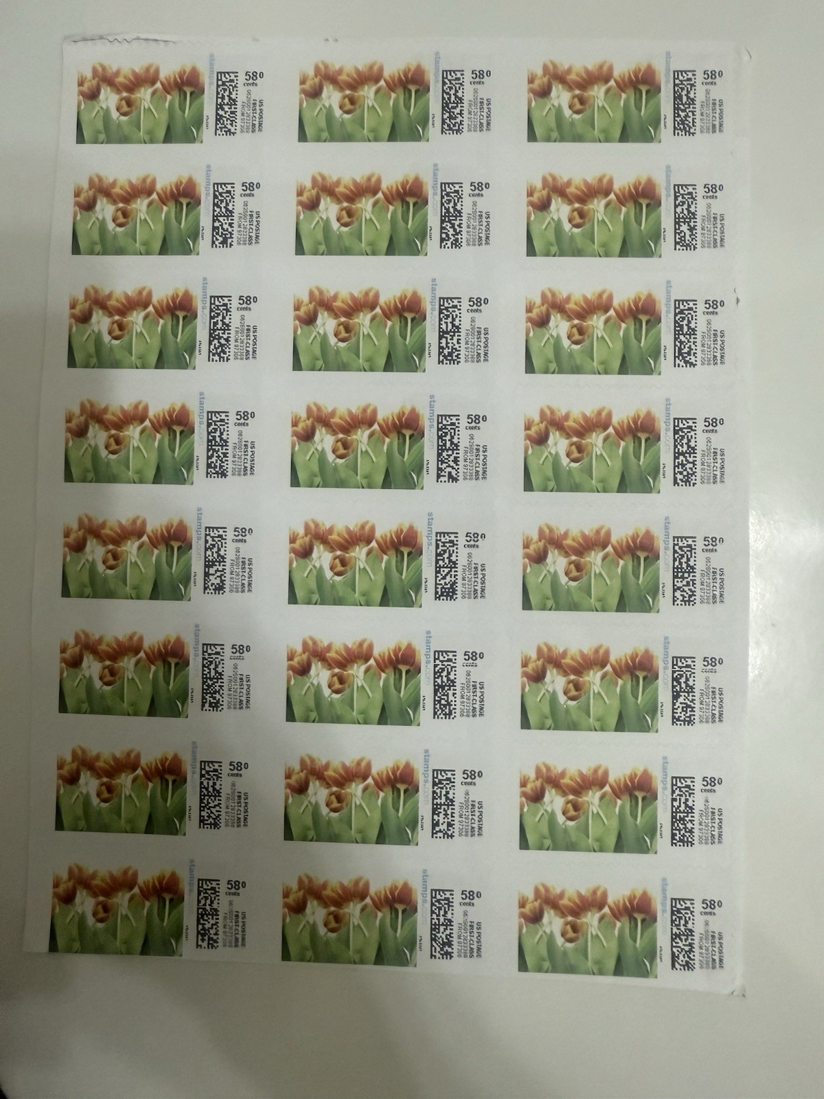 Discount Colorful Stamps 10 Sheets Each Fast Shipping. 24 Stamps Per Sheet.