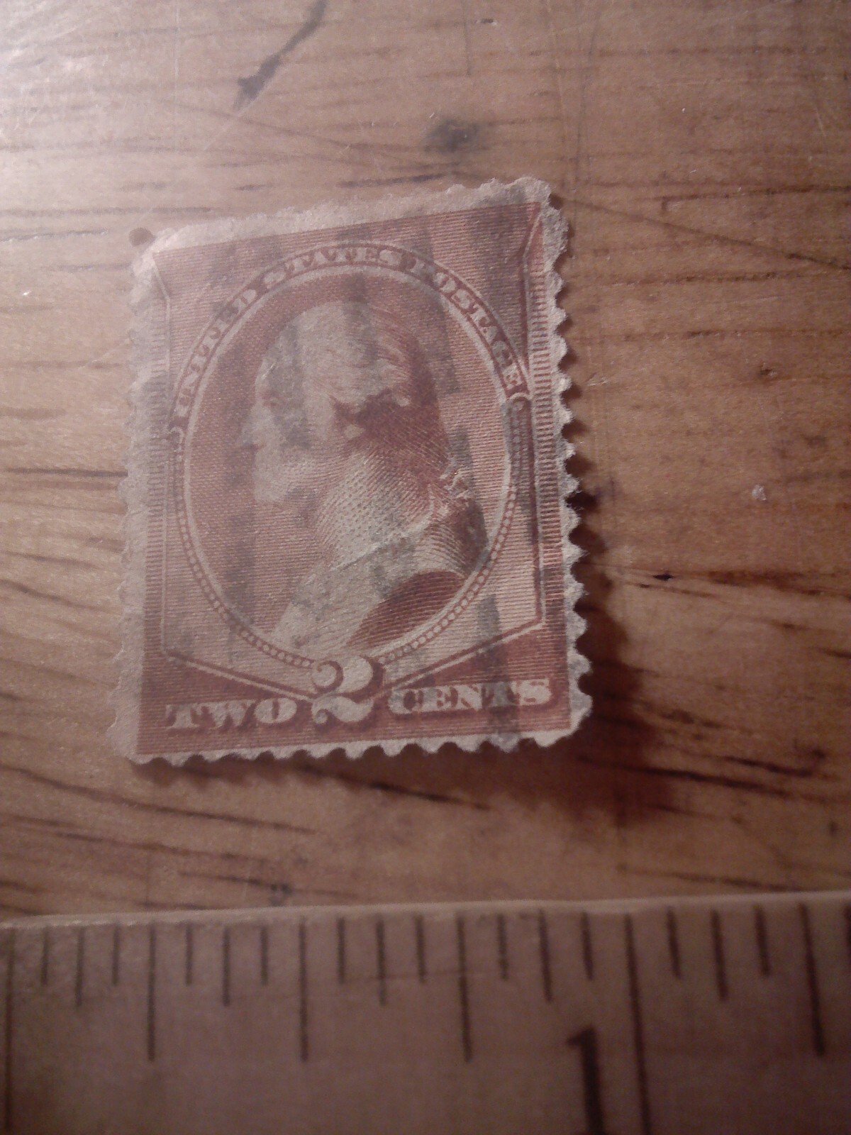 1883 2¢ George Washington. Red-brown