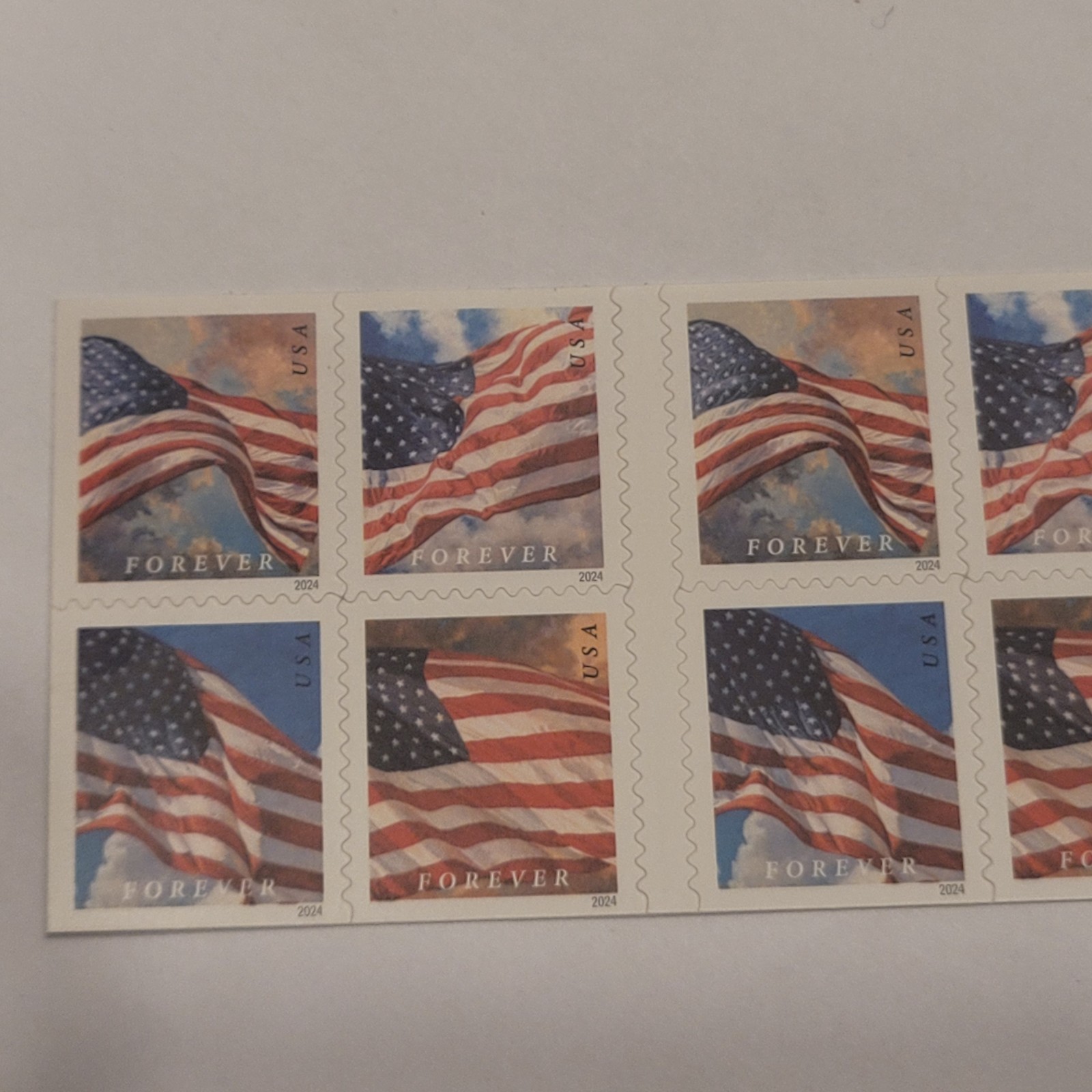US FOREVER STAMP USA FLAG 2023 2 SHEETS OF 20 (40 STAMPS)