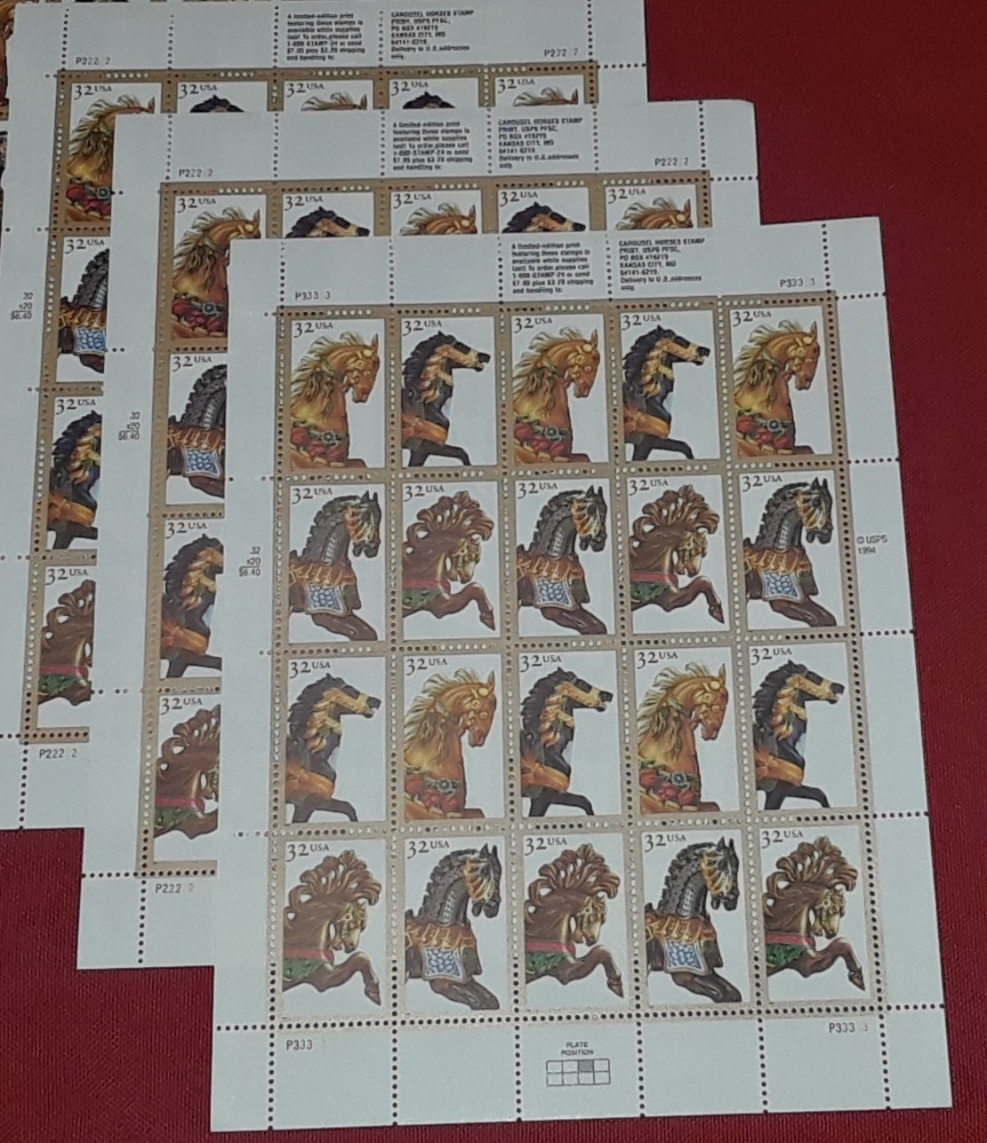 New Three 29¢ Booklets of GREETINGS Sc # 2799-2802 US Christmas Postage Stamps