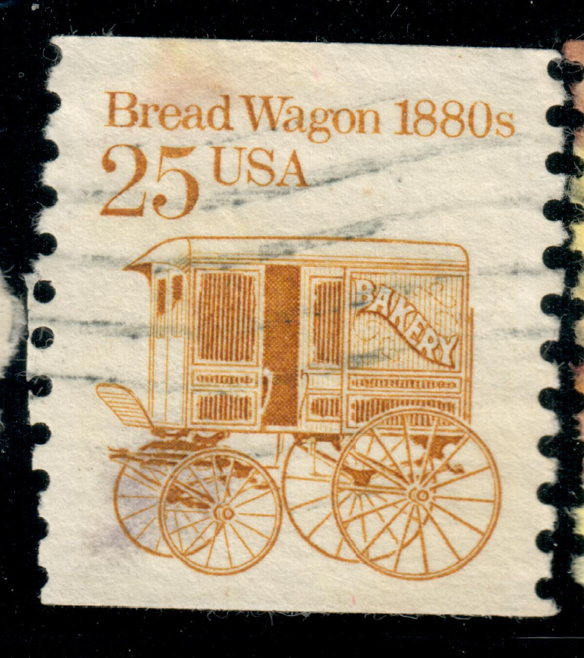 USA – 1985 – Transportation – Bread Wagon 1880s – 25¢ – #3755