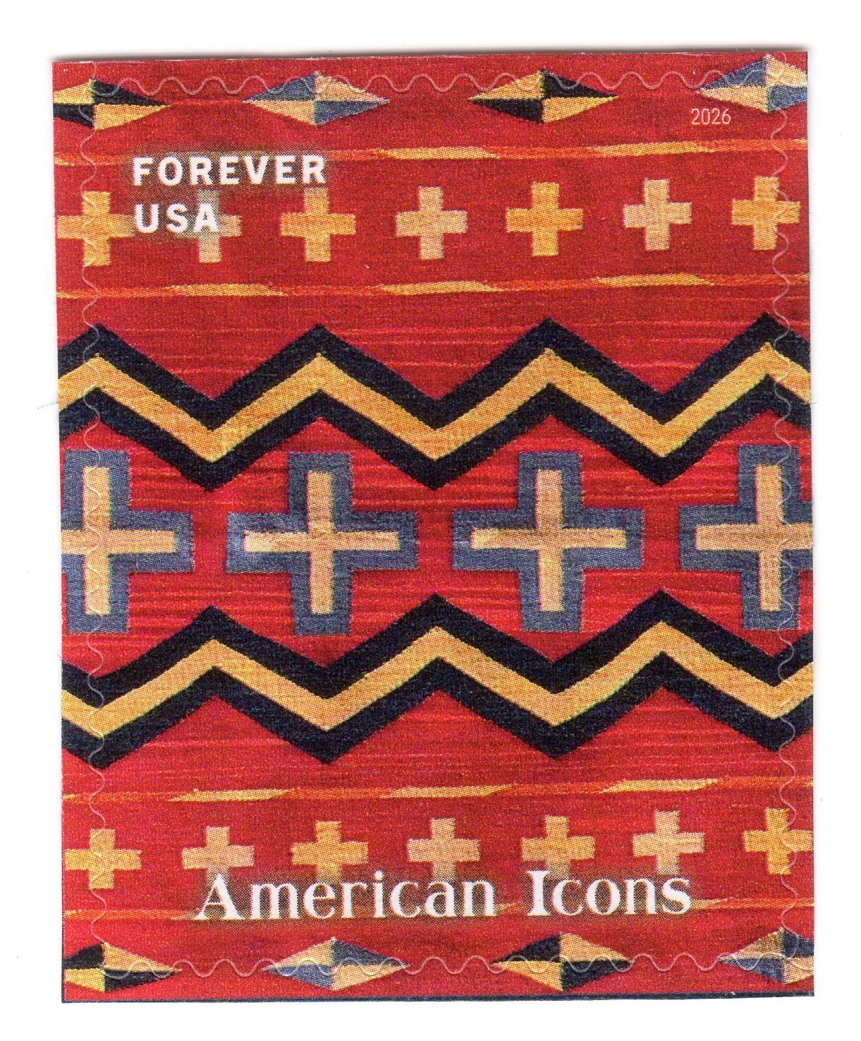 USPS American Icons Dine Navajo Woven Blanket Single Forever Stamp – MNH (6105)