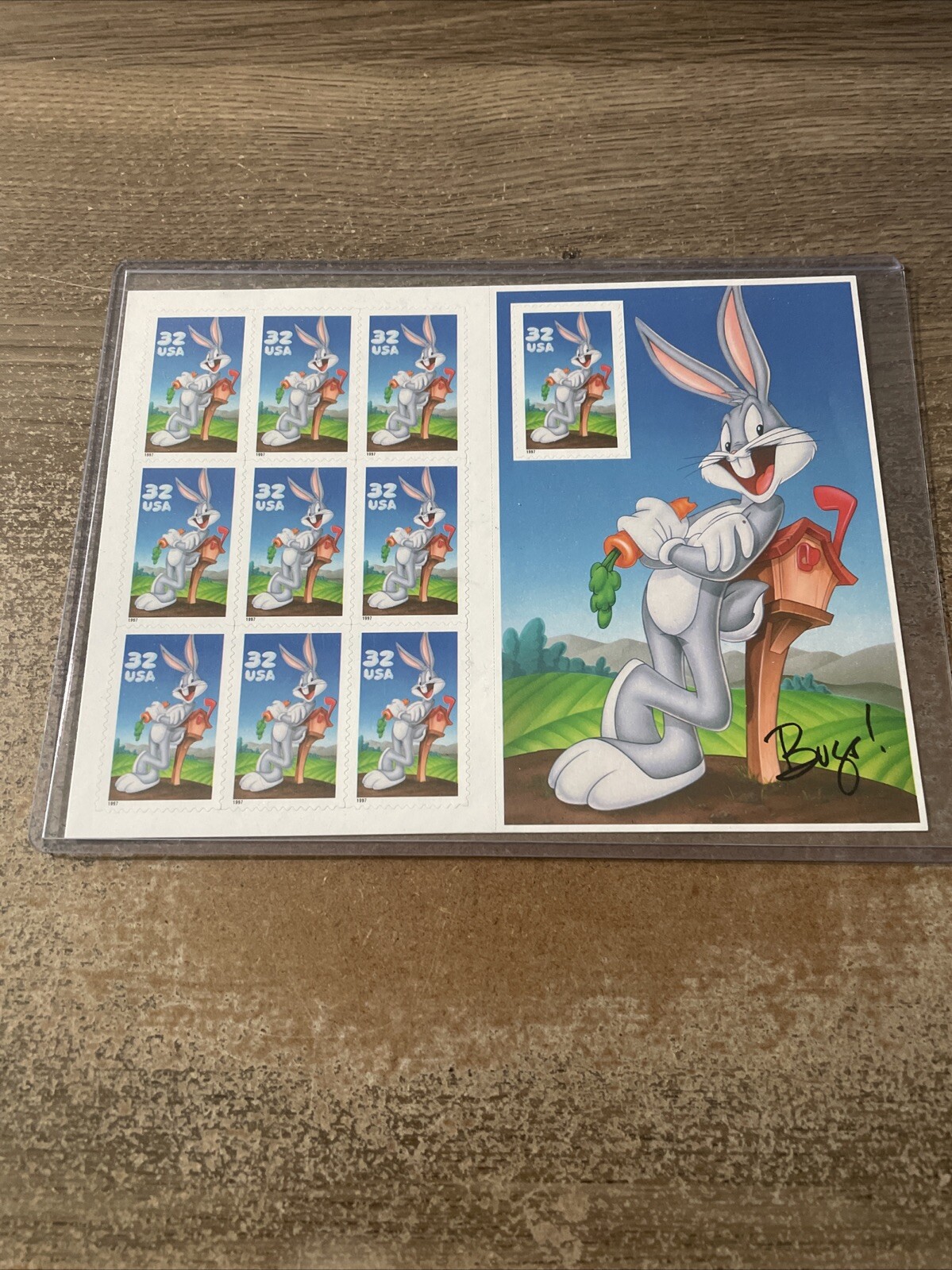Vintage Looney Tunes Sheet of 10 Bugs Bunny 32¢ Stamps USPS 1997