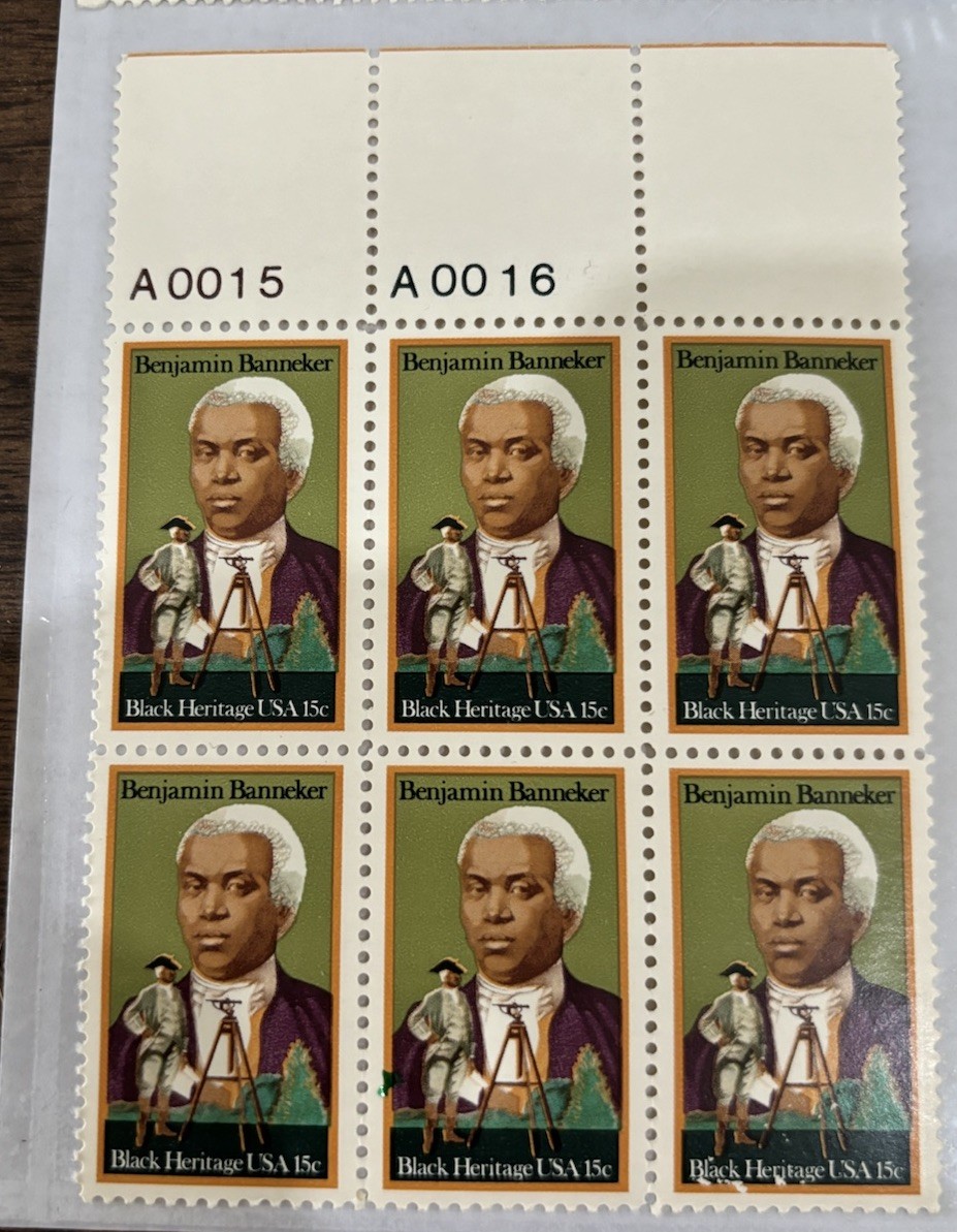 MNH, US Black Heritage Postage Stamps, 4 different famous Americans, Off Paper