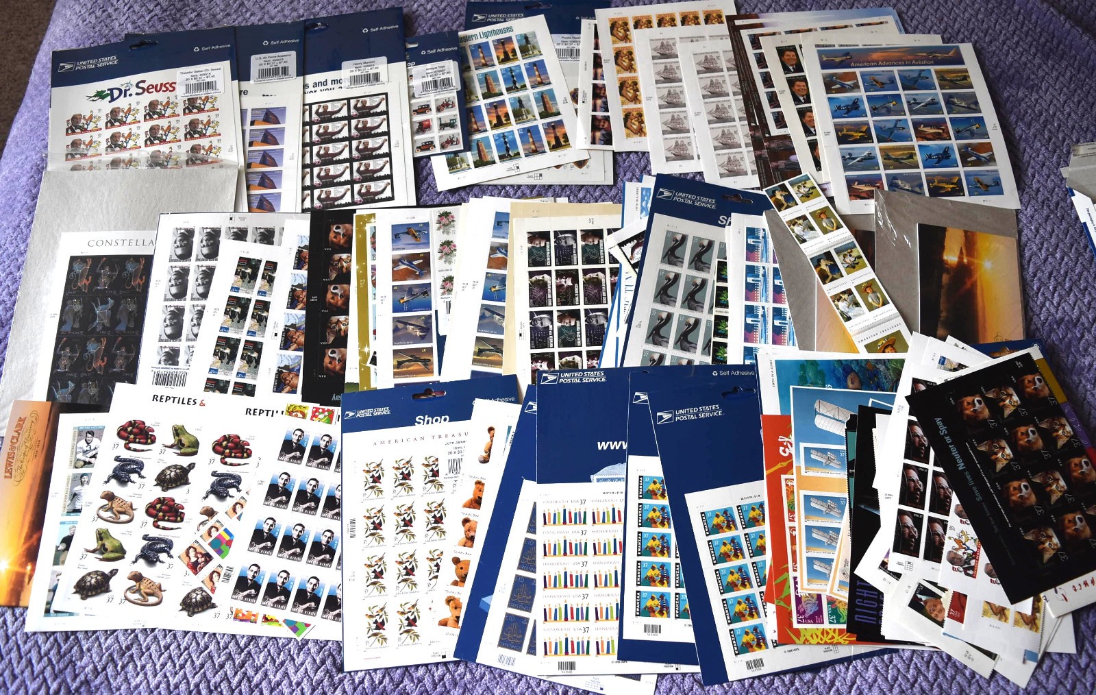 US Mint Never Hinged with Original Gum Stamp Collection FV $4417 22-45 Cents