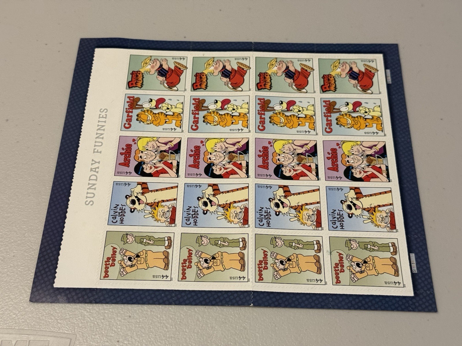 2010 Sunday Funnies 44¢ Stamps Full Sheet of 20 USPS #4467-4471