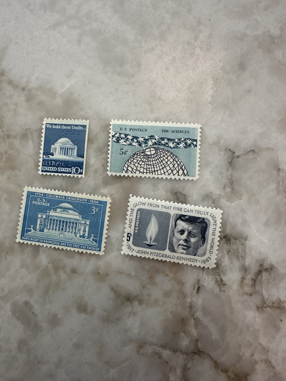 Lot of 15 VINTAGE Cent Stamps U.S. Postage