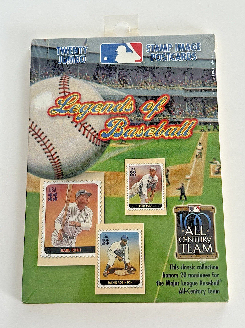 NEW 2000 USPS Twenty Jumbo Stamp Image Postcards LEGENDS OF BASEBALL Collector