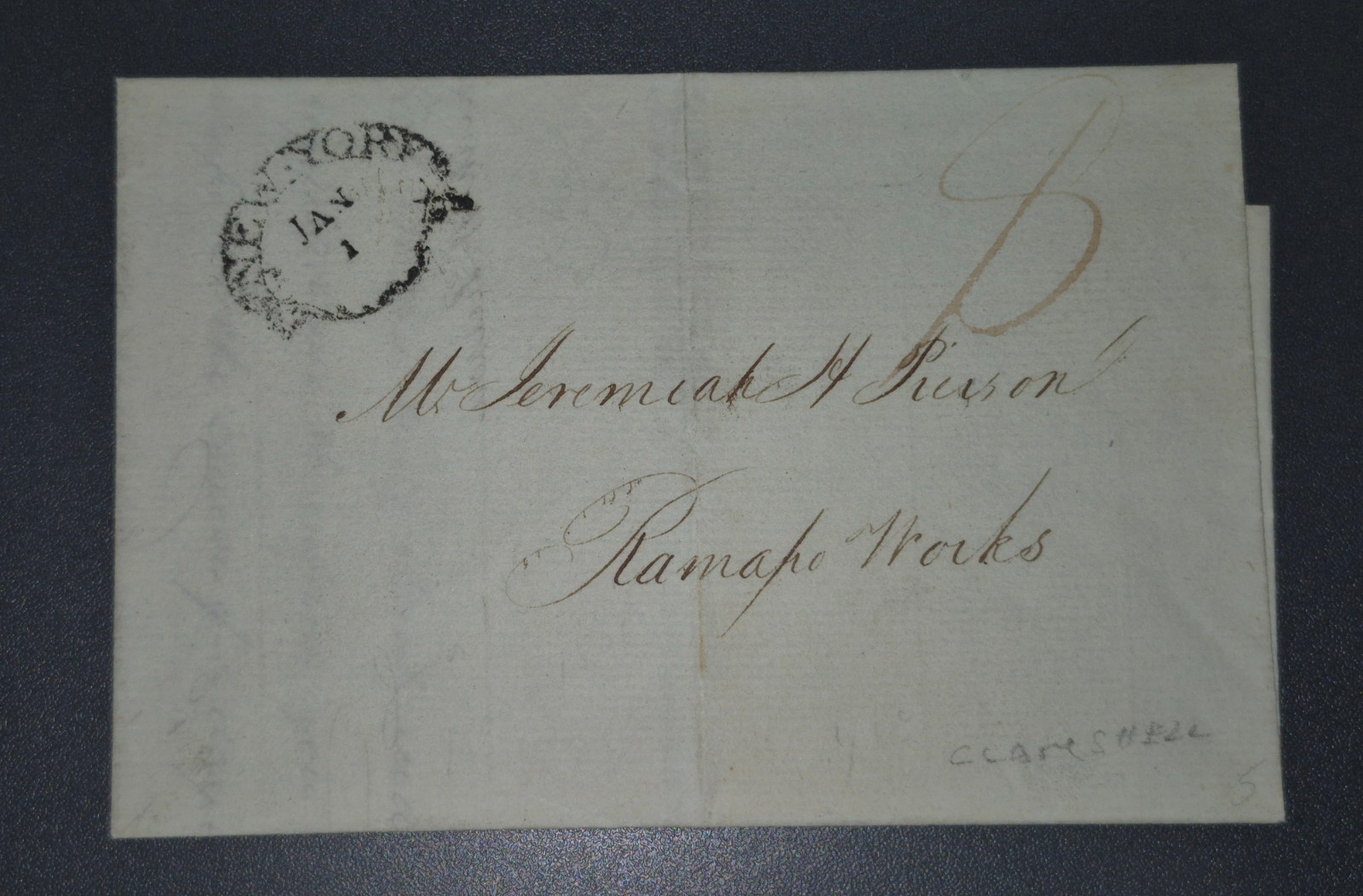 #2117 – 1801 NY CDS postal industrial americana history rampo works- DESCRIPTION