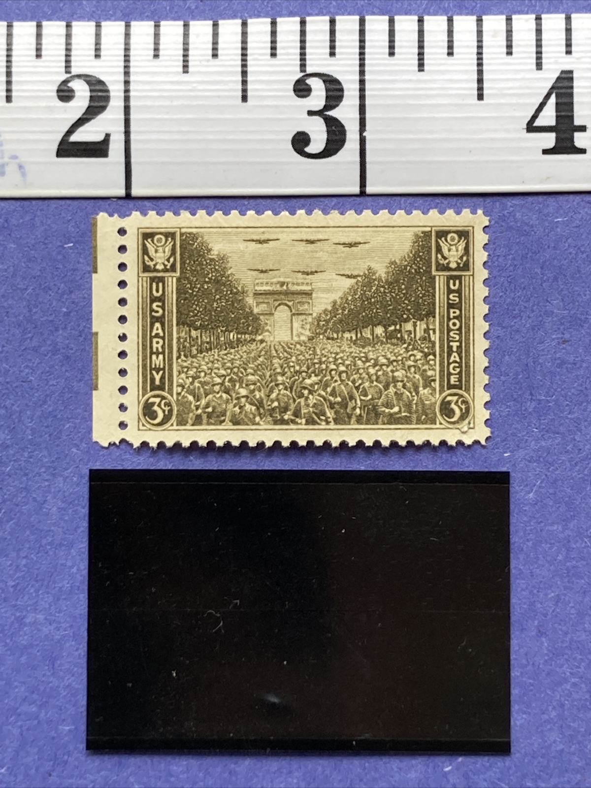 1945 US Army, 3c US Postage with Mount